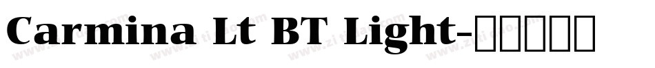 Carmina Lt BT Light字体转换